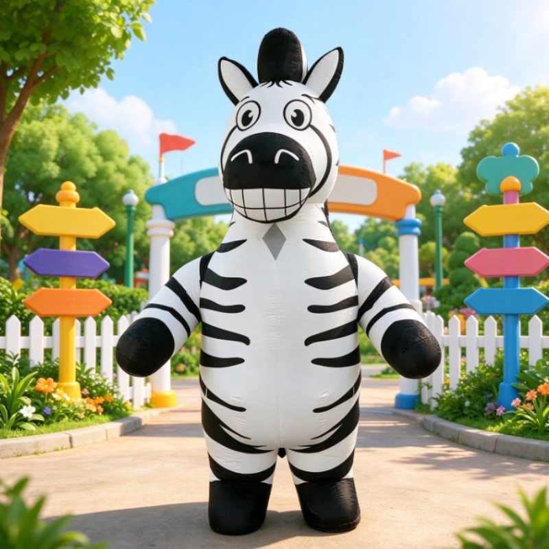Costumes - Kostum Maskot Zebra Inflatable yang Lucu,