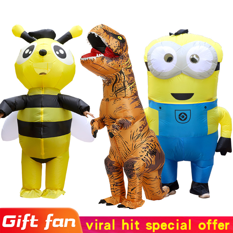 Inflatable Dinosaur Costume Adult - Kostum Pesta Tikus Tiup Pria dan