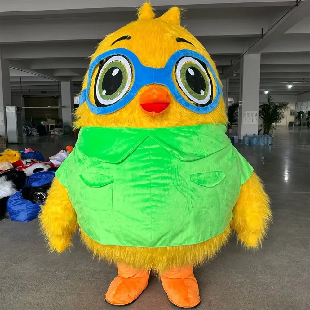 Costumes - Kostum Maskot Burung Tiup dengan Kacamata