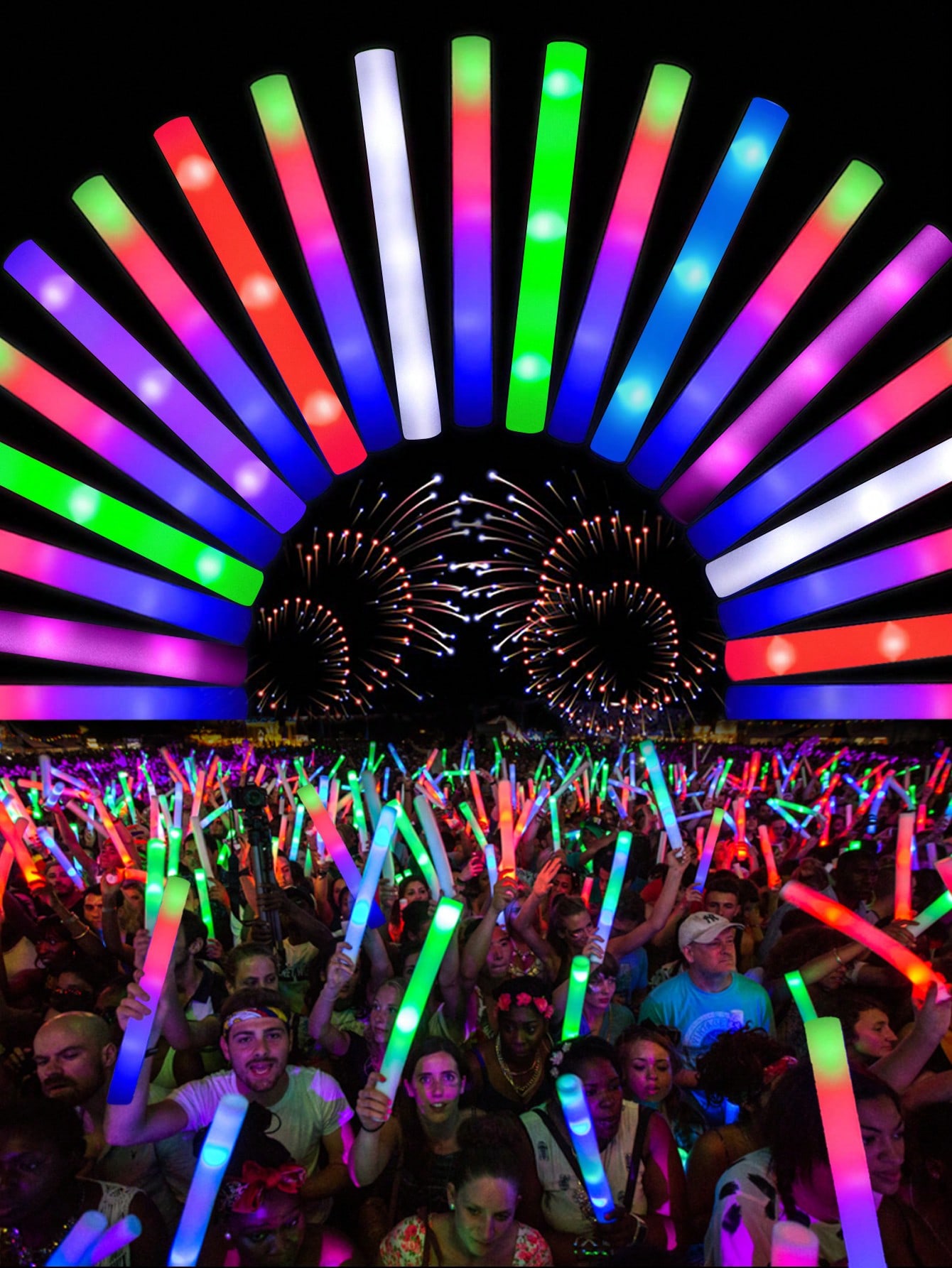 Flashing Led Foam Sticks Party - Tongkat cahaya busa LED, 20/30 buah
