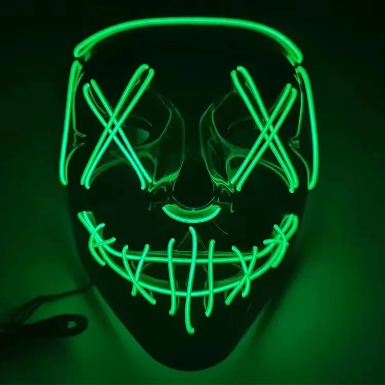 Led Purge Mask Halloween - Topeng Halloween Neon LED untuk Dewasa