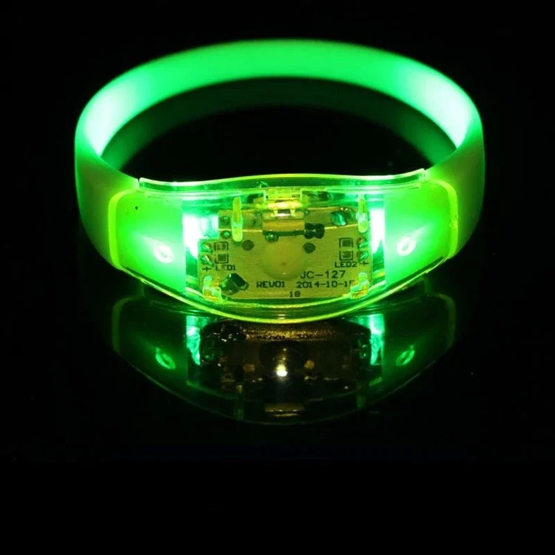 Glow In The Dark Party Glasses - Gelang LED menyala kontrol suara, Gelang