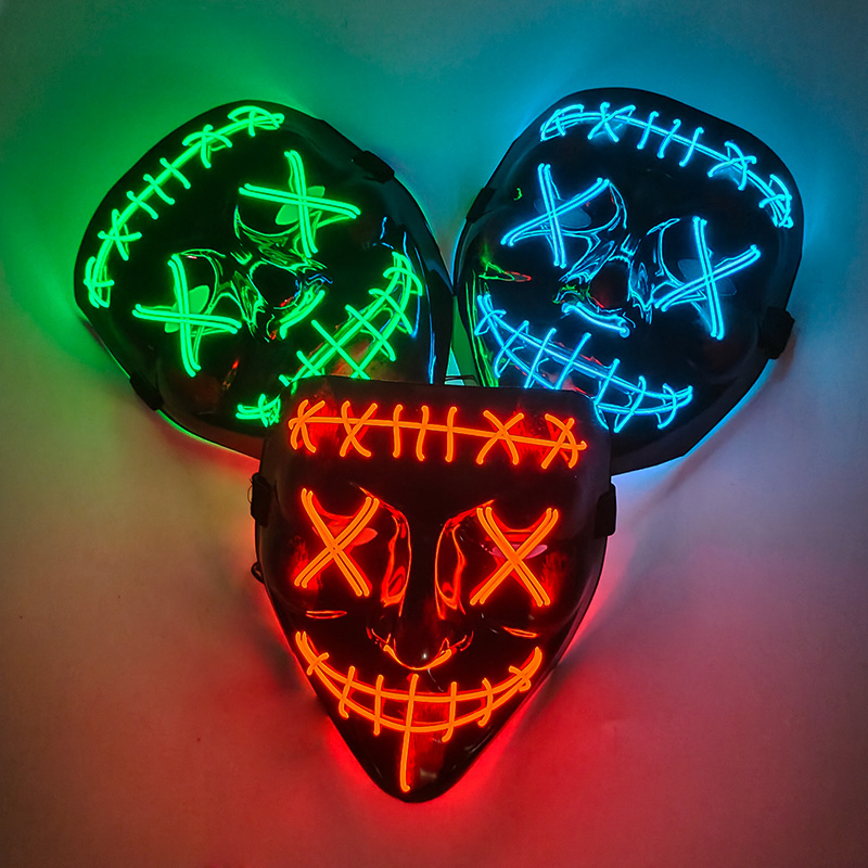 Topeng Wajah Penuh Nirkabel, T - Led Purge Mask Halloween ulasan dan harga