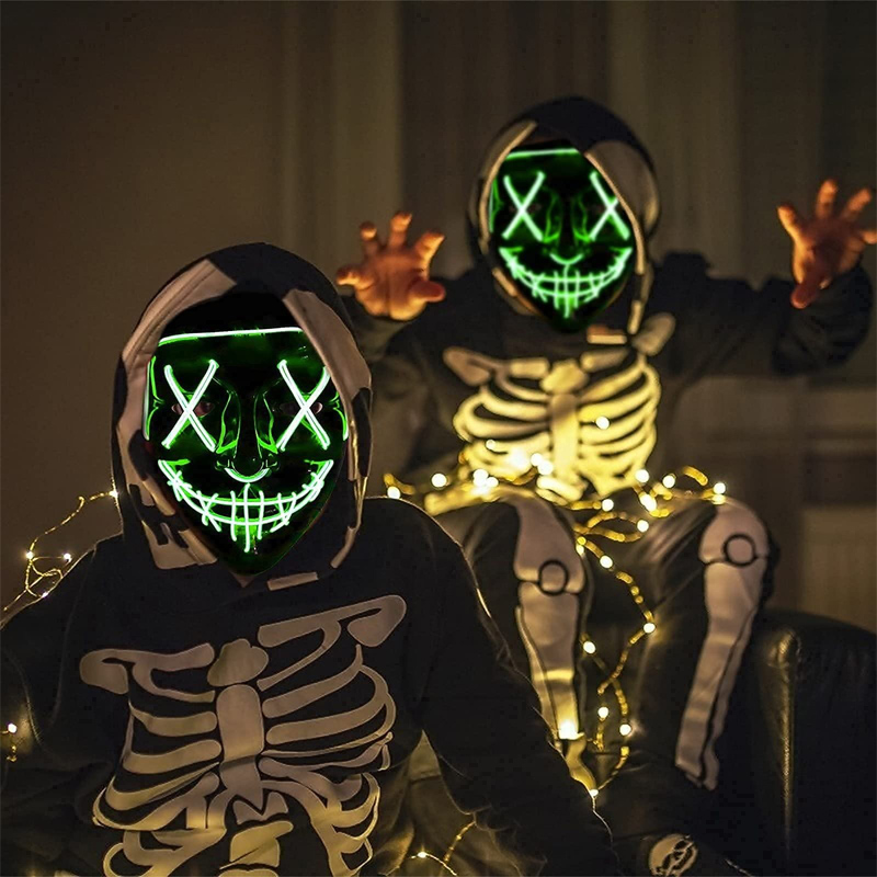 Masker Pembersih Menyala Cospl - Led Purge Mask Halloween ulasan dan harga