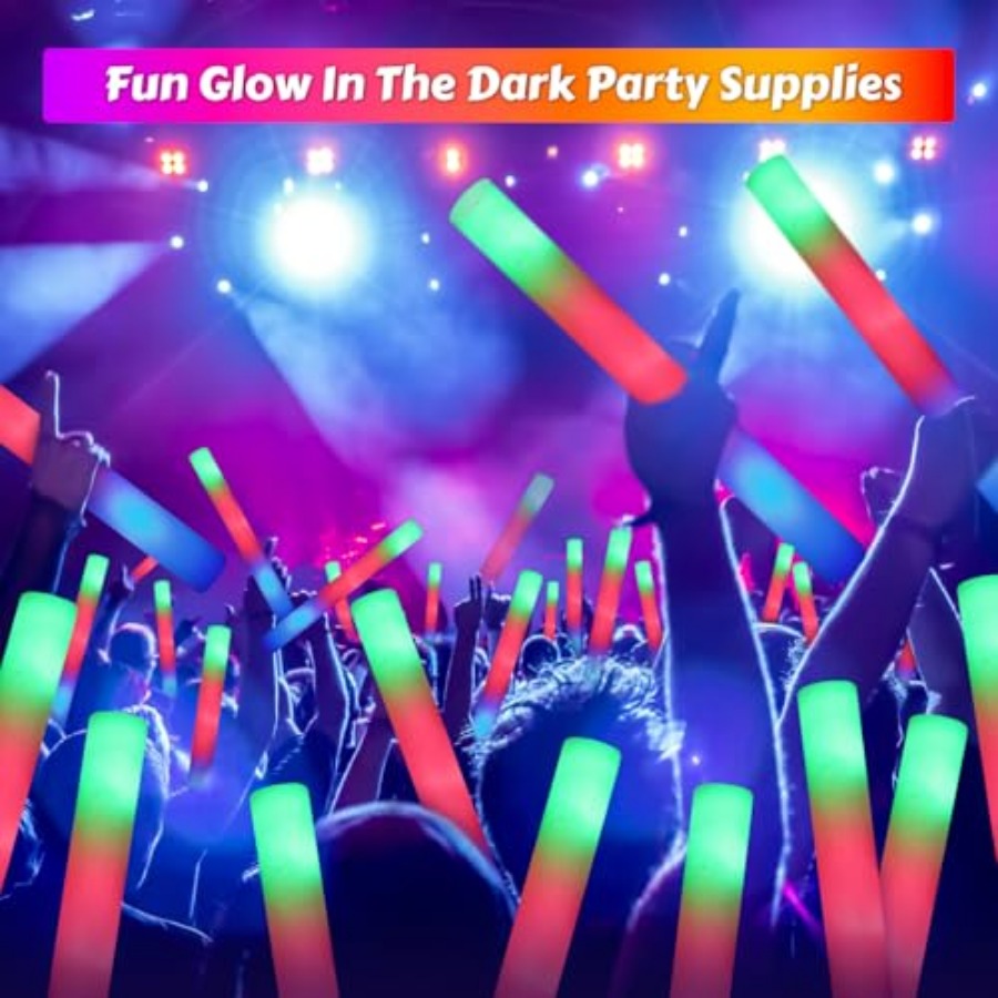 70 PCS Tongkat Busa LED Bercah - Flashing Led Foam Sticks Party ulasan dan harga