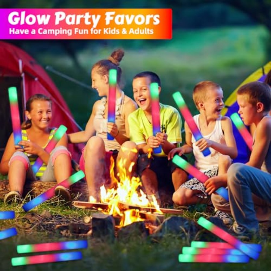 70 PCS Tongkat Busa LED Bercah - Flashing Led Foam Sticks Party ulasan dan harga