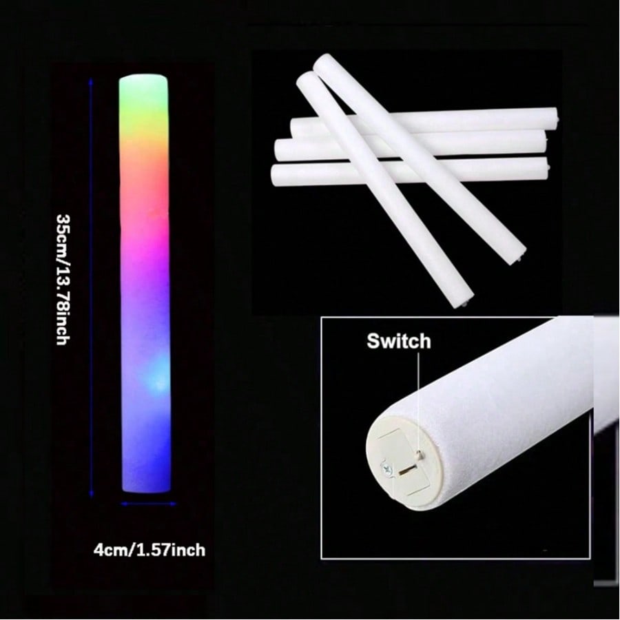 105 buah Tongkat Bercahaya Bus - Flashing Led Foam Sticks Party ulasan dan harga