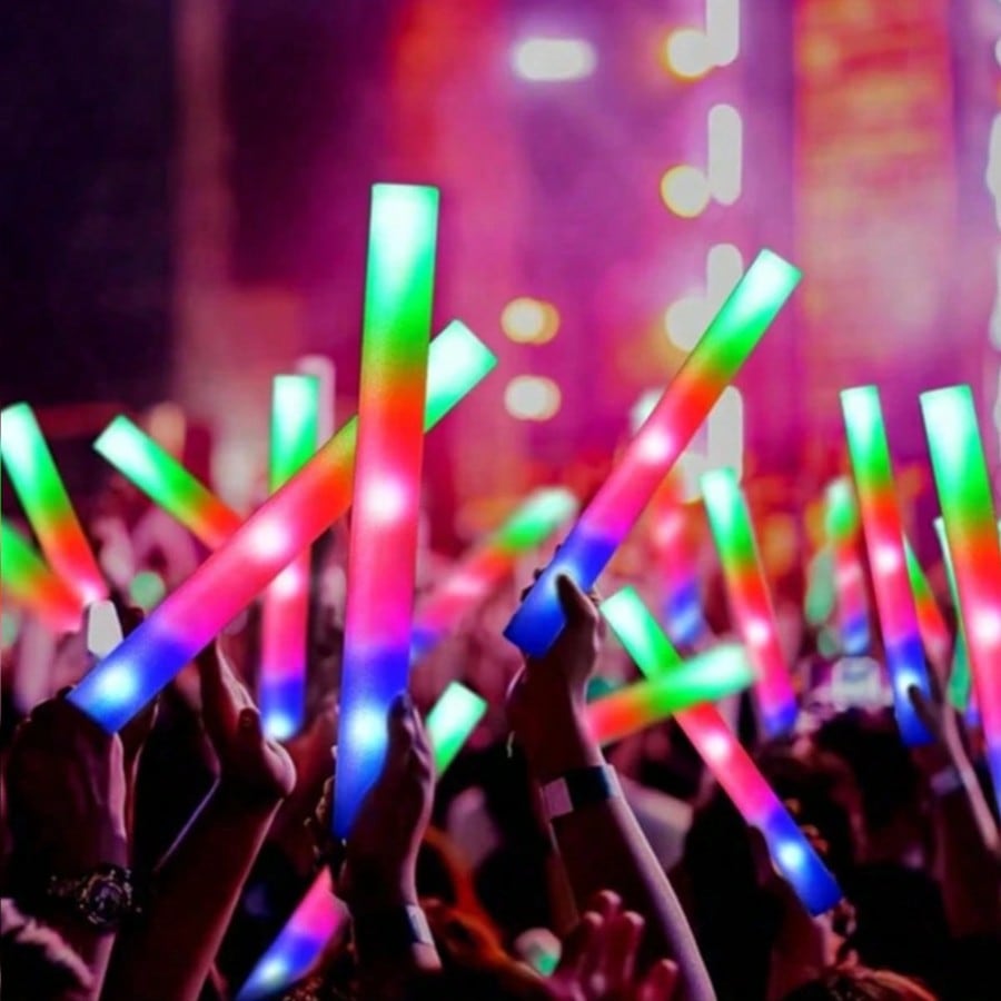 105 buah Tongkat Bercahaya Bus - Flashing Led Foam Sticks Party ulasan dan harga