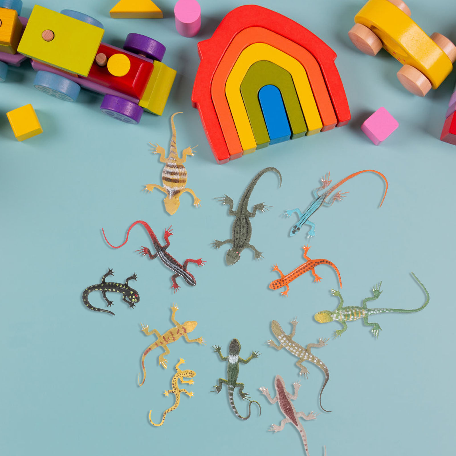 12 Buah Mainan Reptil Plastik  - Prank Toys ulasan dan harga