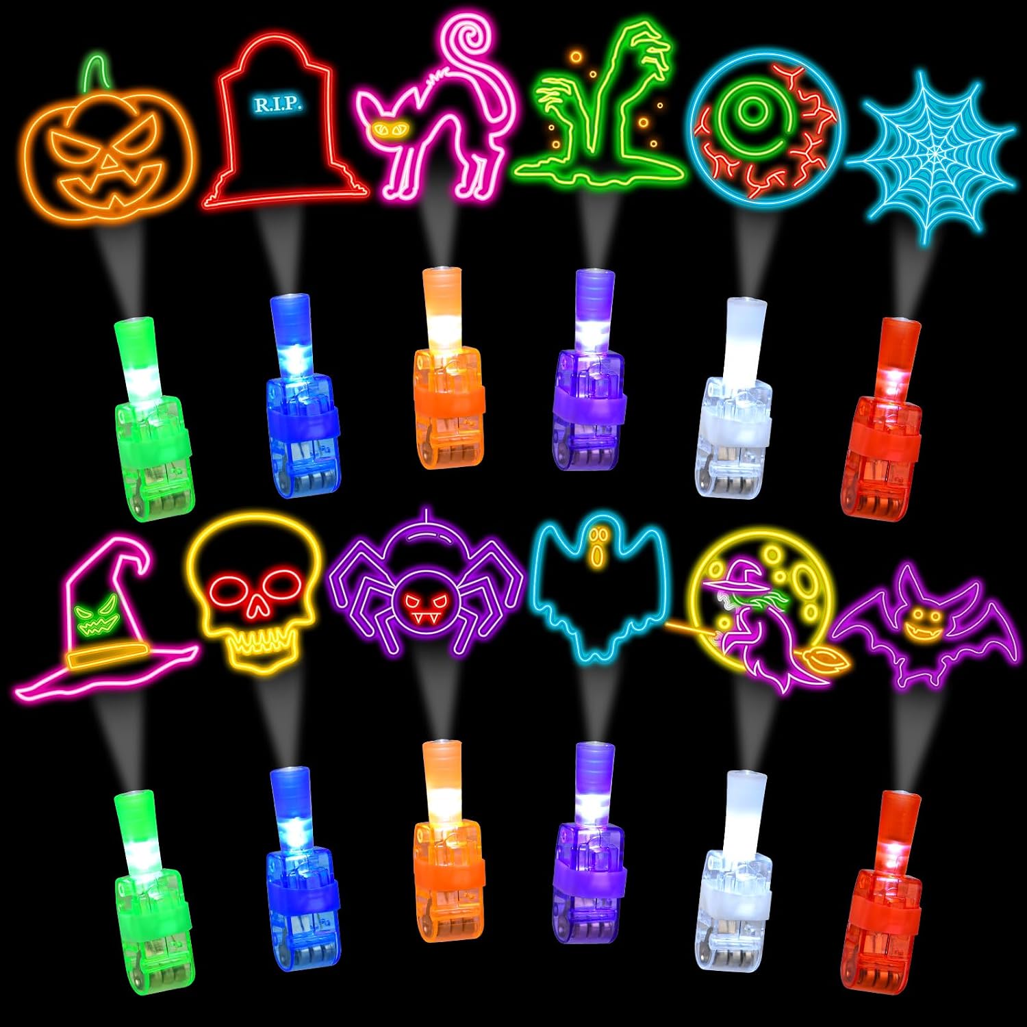 36 buah Lampu Proyektor Jari H - Glow In The Dark Party Glasses ulasan dan harga