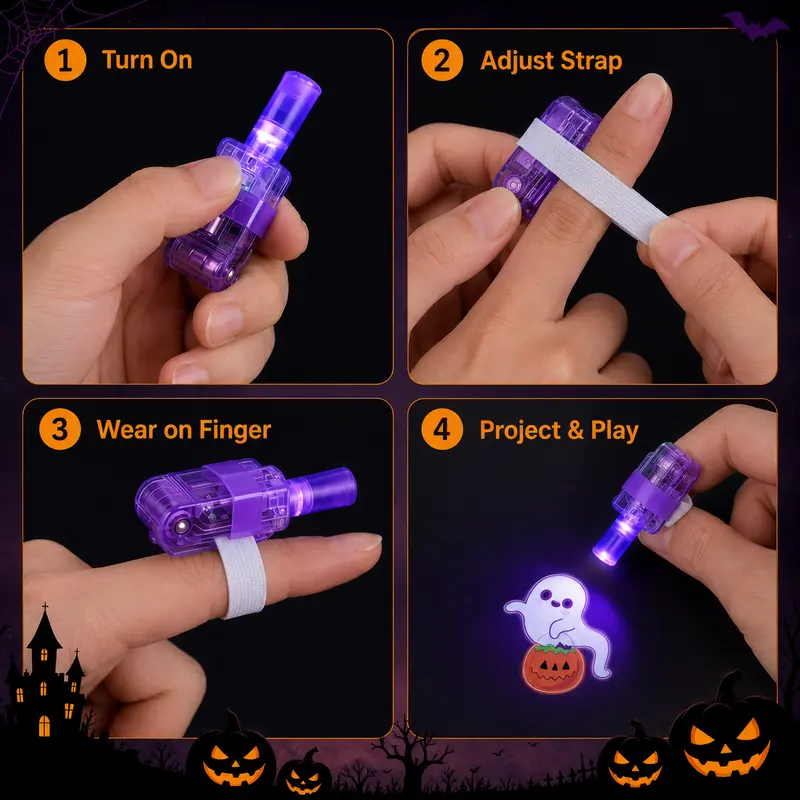 36 buah Lampu Proyektor Jari H - Glow In The Dark Party Glasses ulasan dan harga